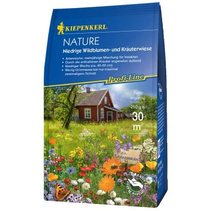 Kiepenkerl Profi-Line Saatgut Niedrige Wildblumen- Und Kräuterwiese Nature 30 M²