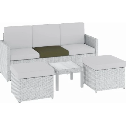 Ersatz-Sitzkissen Für Vamo Lounge-Sofa Wicker Grün – Bild 2