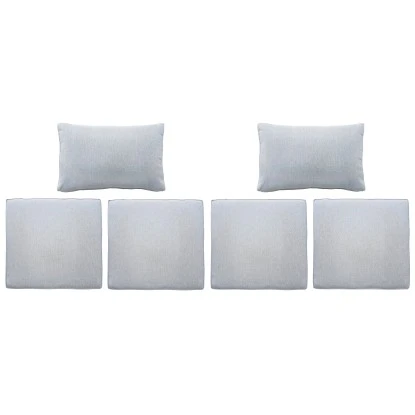 Ersatz-Kissenbezüge Für Olea Balkonmöbelset Grau 6-teilig – Bild 2