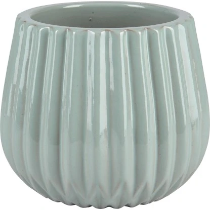 Pflanztopf Minimalist Zen Keramik Ø 20,5 Cm Mintgrau
