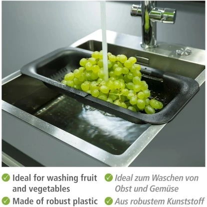 Wenko Spülbeckensieb Sivo Ausziehbar Schwarz – Bild 4