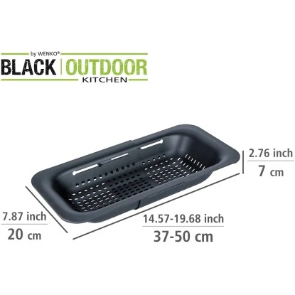 Wenko Spülbeckensieb Sivo Ausziehbar Schwarz – Bild 3