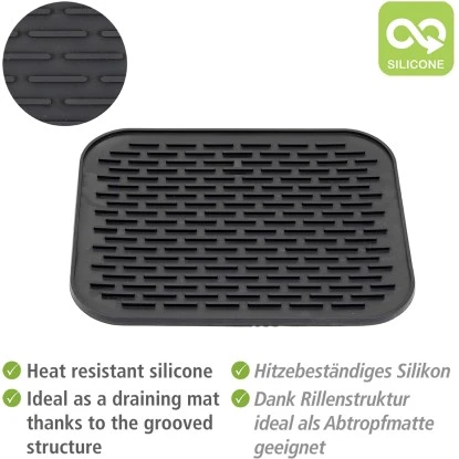 Wenko Silikonablage Minu Aus Hitzebeständigem Silikon Schwarz – Bild 2