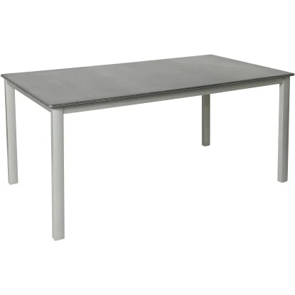 Acamp Set 4x Stapelsessel Urban 1x Tisch Acaplan Loft 160x90 Cm Platin-Schiefer – Bild 2