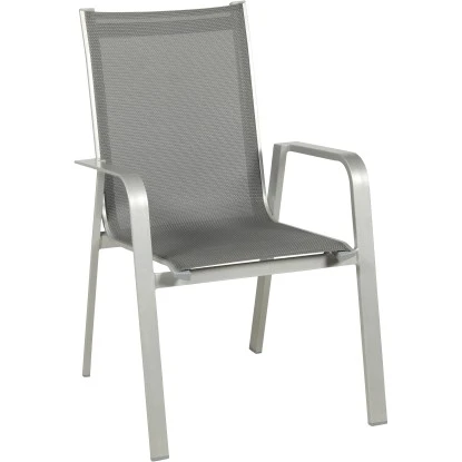 Acamp Set 4x Stapelsessel Urban 1x Tisch Acaplan Loft 160x90 Cm Platin-Schiefer – Bild 3