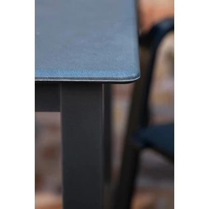 Acamp Set 4x Stapelsessel Urban Tisch Acaplan Loft 160x90 Cm Anthrazit-Schiefer – Bild 10