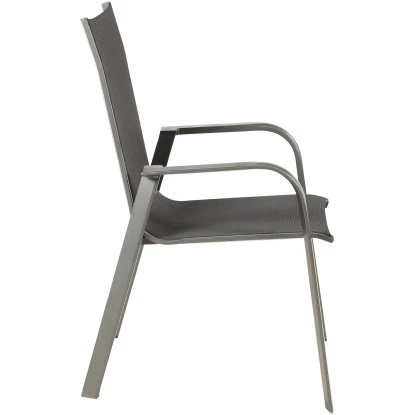 Acamp Set 4x Stapelsessel Urban Tisch Acaplan Loft 160x90 Cm Anthrazit-Schiefer – Bild 17