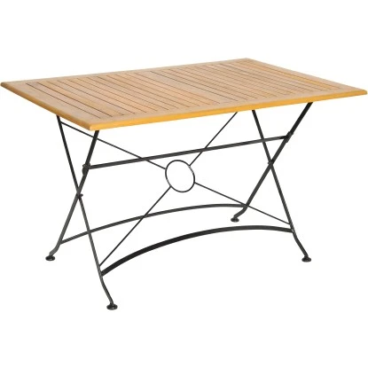 Acamp Set Lindau 2x Sessel 1x Bank 1x Tisch 120 Cm X 80 Cm Teak-Schwarz – Bild 4