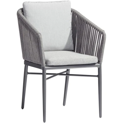 Acamp Set 4x Stapelsessel Manhattan 1x Tisch Boulevard 120 Cm X 80 Cm Anthrazit – Bild 3