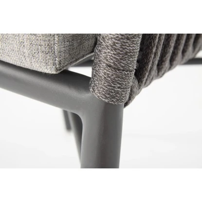 Acamp Set 4x Stapelsessel Manhattan 1x Tisch Boulevard 120 Cm X 80 Cm Anthrazit – Bild 6