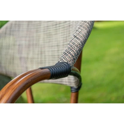 Acamp Set 4x Sessel Maui 1x Tisch Maui Ø 70 Cm Bambus-Cappuccino – Bild 5