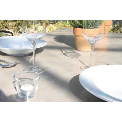 Acamp Set 4x Stapelsessel Alpha Rope 1x Glastisch Alpha Anthrazit-Cemento – Bild 7