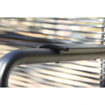 Acamp Set 4x Stapelsessel Alpha Rope 1x Glastisch Alpha Anthrazit-Cemento – Bild 11