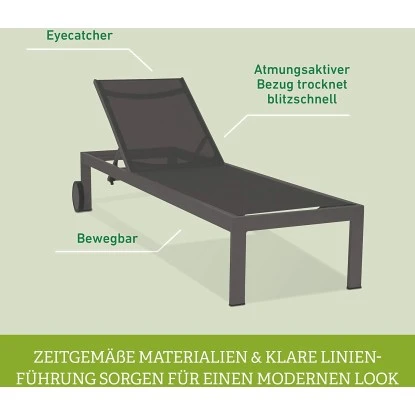 Acamp Liege Rimini 198 Cm X 60 Cm X 35 Cm Anthrazit-Carbon – Bild 5