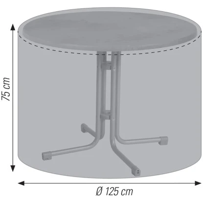 Acamp Premium-Schutzhülle Runde Tische Cappa Bis Ø 125 Cm Grau – Bild 2