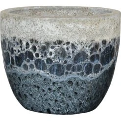 Pflanztopf32 Cm X 32 Cm X 25 Cm Weiß-Schwarz