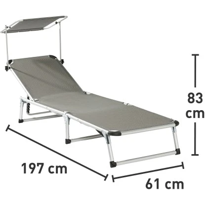 Sonnenliege Grau – Bild 2