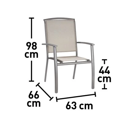 Stapelstuhl Vigo II Aus Textilen Grau – Bild 2