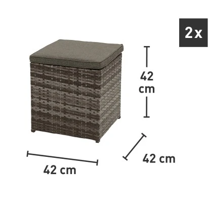Lounge-Set Mit Esstisch Vermont 5-teilig Polyrattan Rechts Shadow Earth – Bild 11