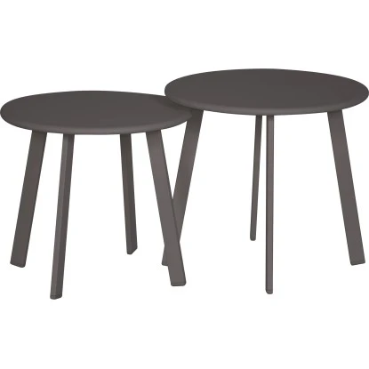 Gartentisch-Set Breves 2-teilig Stahl Anthrazit