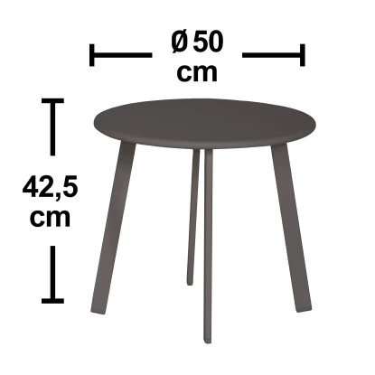 Gartentisch-Set Breves 2-teilig Stahl Anthrazit – Bild 3