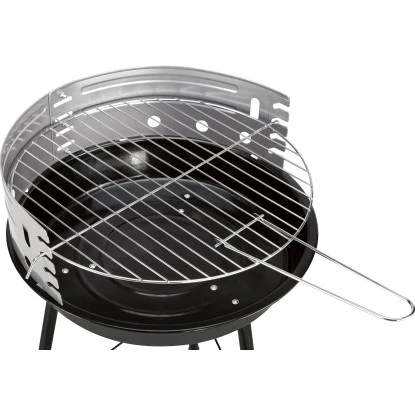 Holzkohle-Rundgrill 56 Cm X Ø 36,5 Cm Schwarz-Silber – Bild 2