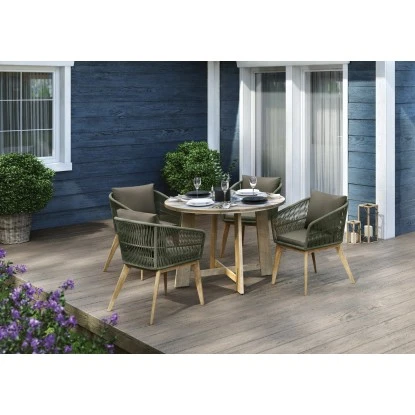 Gartentisch Tanami Rund FSC® Teakoptik Ø 110 Cm – Bild 4