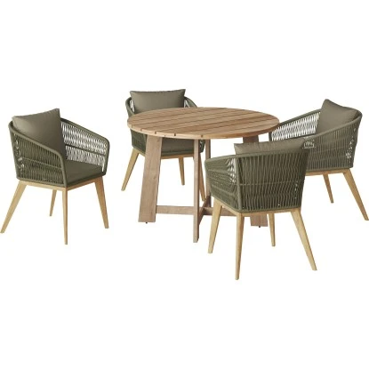 Gartentisch Tanami Rund FSC® Teakoptik Ø 110 Cm – Bild 5