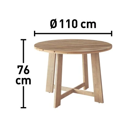 Gartentisch Tanami Rund FSC® Teakoptik Ø 110 Cm – Bild 2