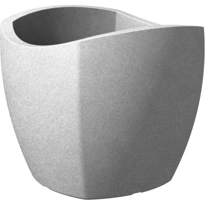 Scheurich Pflanzgefäß Wave Globe Cubo 40 Cm X 40 Cm Stony Grey
