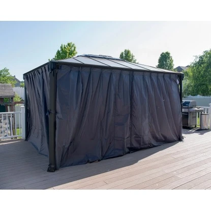 Palram - CanopiaVorhangset Für Martinique 3 X 3.6 Pavillon Anthrazit