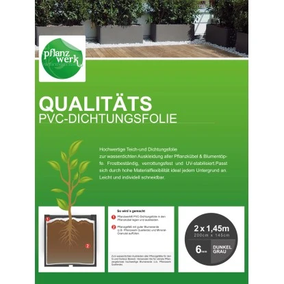 Pflanzwerk® Qualitäts PVC-Dichtungsfolie 200 Cm X 145 Cm – Bild 2