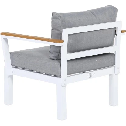 Gartenfreude Aluminium-Sessel Ambience 75 X 63 X 44 Cm Weiß-Grau – Bild 4