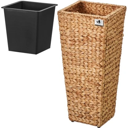 Gartenfreude Blumentopf Wasserhyazinthe 28 X 28 X 60 Cm Natur Kunststoffeinsatz – Bild 2