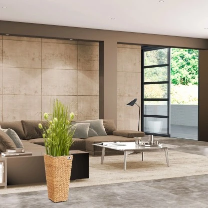 Gartenfreude Blumentopf Wasserhyazinthe 28 X 28 X 60 Cm Natur Kunststoffeinsatz – Bild 6