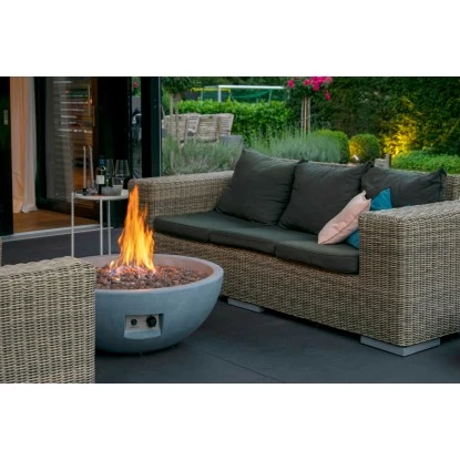 Dobar Outdoor-Feuerschale Mit Gasflamme Lunar Ø 90 Cm Grau – Bild 7