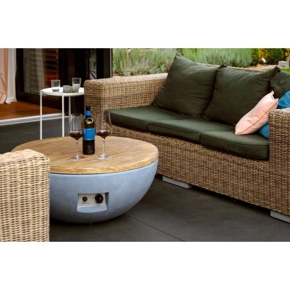 Dobar Outdoor-Feuerschale Mit Gasflamme Lunar Ø 90 Cm Grau – Bild 8