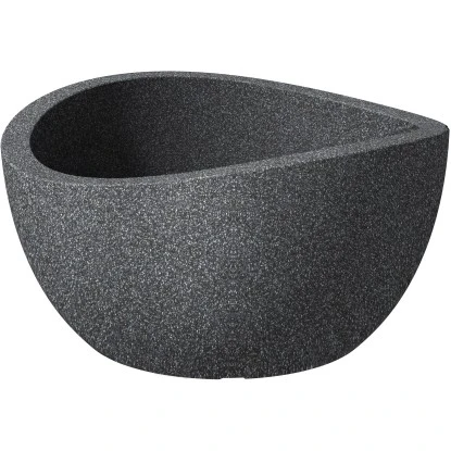 Scheurich Pflanzschale Wave Globe Bowl Ø 39 Cm Schwarz Granit