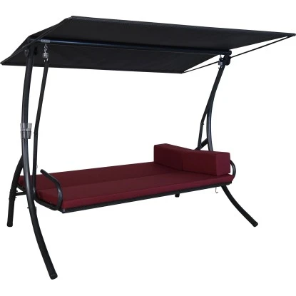 Angerer Hollywoodschaukel Elegance Tolar Rot Mit Liegefunktion – Bild 2