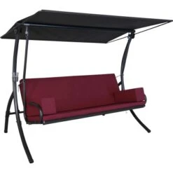 Angerer Hollywoodschaukel Elegance Tolar Rot Mit Liegefunktion