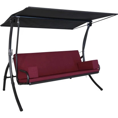 Angerer Hollywoodschaukel Elegance Tolar Rot Mit Liegefunktion