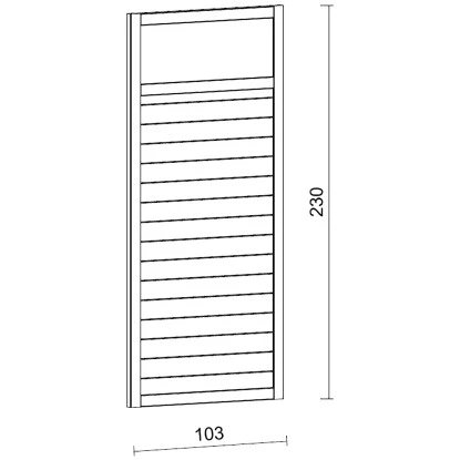 Palmako Holzelement Für Pavillon Lucy 12,2 M² Weiß Grundiert 230 Cm X 103 Cm – Bild 2