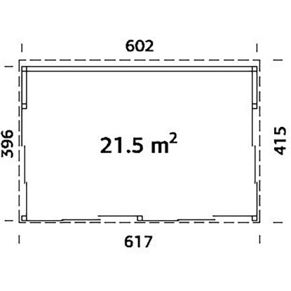 Palmako Pavillon Nova 21,5 M² Grau Tauchgrundiert 602 Cm X 396 Cm – Bild 2