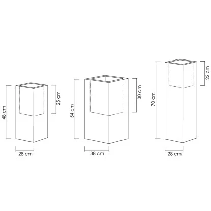 Scheurich Pflanzgefäß C-Cube High Ø 26 Cm Stony Grey – Bild 8