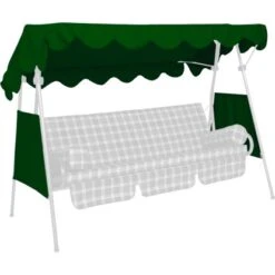 Sonnendach Für Hollywoodschaukel 120 X 200 Cm Grün