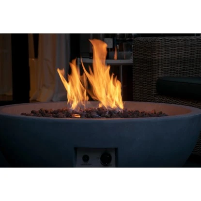 Dobar Outdoor-Feuerschale Mit Gasflamme Lunar Ø 90 Cm Grau – Bild 12