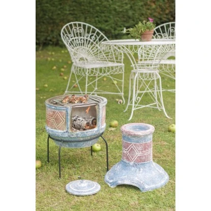 Buschbeck Mexiko-Grillkamin Geodesign Ton Inkl. Grillrost – Bild 2