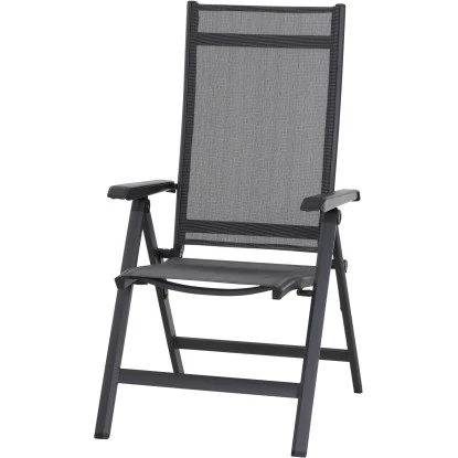 Siena Garden Klappsessel Tesoro Alu 68 Cm X 60 Cm X 110 Cm Anthrazit Matt