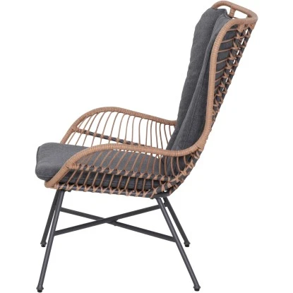 Siena Garden Gartenmöbel-Set Zamora 3-tlg. Stahl Anthrazit Inkl. Kissen – Bild 3