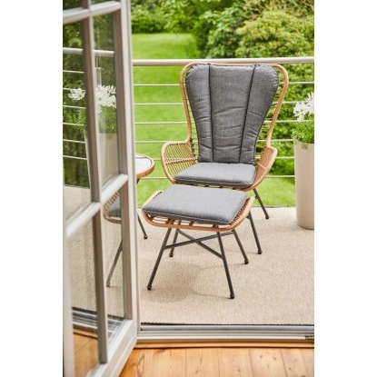 Siena Garden Gartenmöbel-Set Zamora 3-tlg. Stahl Anthrazit Inkl. Kissen – Bild 18